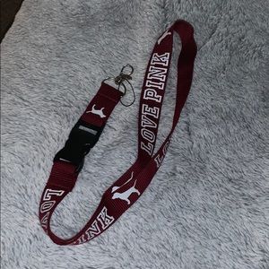PINK Maroon Lanyard